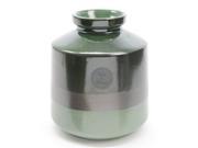 6.75 Botanic Beauty Two Tone Green Colour Flow Earthenware Ceramic Vase