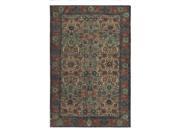 5 x 7.5 Mama s Garden Sand Brown Cadet Blue and Aqua Green Hand Woven Area Throw Rug