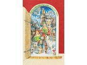 Pack of 16 The Carolers Fine Art Embossed Deluxe Christmas Greeting Cards