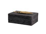 10 Metallic Gold Leaf Decorative Black Storage Box