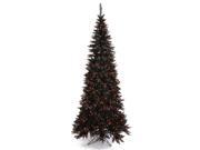 4.5 Pre Lit Black Fir Slim Artificial Halloween Christmas Tree Orange Lights