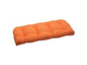 44 Sunbrella Harvest Moon Orange Outdoor Patio Wicker Loveseat Cushion