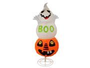 37 Lighted Spooky BOO Ghost on Jack o Lantern Pumpkin Halloween Decoration
