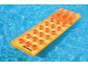 75 Inflatable Yellow and Orange 18 Pocket Stylish Swimming Pool Air Pocket Mattress