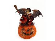 28 Decorative Spooky Plush Witch in Pumpkin Halloween Decoration
