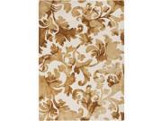 9 x 13 Fall Finesse Caramel Brown and Ivory Area Throw Rug