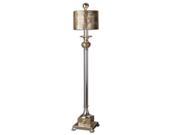 35 Silver Metal Gold Mother of Pearl Round Drum Shade Buffet Table Lamp
