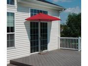 7.5 Half Canopy Patio Market Umbrella Red Olefin