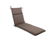 72.5 Light Brown Solarium Outdoor Patio Chaise Lounge Cushion with Ties