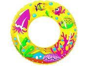 24 Yellow Sea Fish Children s Inflatable Swimming Pool Inner Tube Ring Float