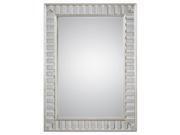 48 Lorient Rectangular Wall Mirror with Solid Pine Silver Leaf Accented Frame
