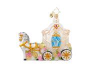 Christopher Radko Glass Wedding Time Horse and Carriage Christmas Ornament 1017629