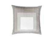 18? Vibrant White and Gray Modern Color block Designed Decorative Throw Pillow
