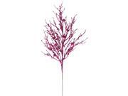 29 Decorative Fuschia Pink Sparkle Berry Twig Christmas Crafting Spray
