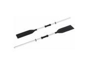 Set of 2 Silver and Black Two Section Super Strong Aluminium Rowing Oars