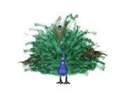 20 Colorful Green Regal Peacock Bird with Open Tail Feathers Christmas Decoration