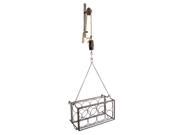 French Countryside Pulley Wall Mounted Charcoal Gray Wine Rack 50