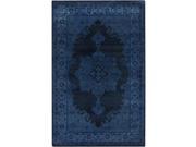 8 x 11 Cycladic Fantasy Steel Blue and Navy Hand Tufted Area Throw Rug