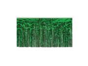 Pack of 6 Green 1 Ply Hanging Metallic Table Skirt Decorations 14