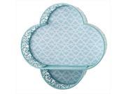 Pack of 2 Sky Blue Crochet Pattern Wall Shelves 18.5