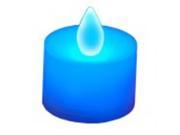 Club Pack of 12 LED Lighted Battery Operated Blue Tea Light Candles