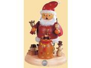 7.25 Muller Collectible German Santa Claus Smoking Man Wooden Christmas Smoker