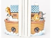 Set of 2 Decorative Noah s Ark Children s Bedroom Religious Bookends 6.5