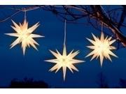 14 White Moravian Star Hanging Christmas Light