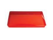 Club Pack of 12 Red Translucent Plastic Square Party Dinner Trays 11.5