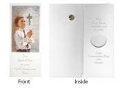 Club Pack of 24 Boy First Communion Day Gift Card Cross Pin 40118