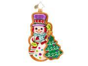 Christopher Radko Glass Frosty Sweet Treat Gingerbread Snowman Christmas Ornament 1017449