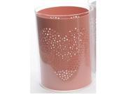 Basic Luxury Glass Hurricane with Coral Insert Votive Candle Holder 4.5