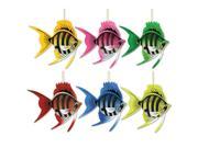 Club Pack of 12 Multi Colored Luau Themed Deep Sea Tropical Fish Hanging Party Decorations 10