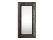 61.5 Bronwyn Stately Beveled Rectangular Mirror with Teal Blue and Olive Frame