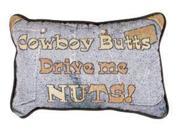 Set of 2 Cowboy Butts Country Western Decorative Tapestry Throw Pillows 12