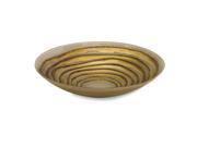 15.75 Aztec Gold Decorative Food Safe Rippled Glass Serving Bowl