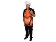 Pack of 6 Brown Happy Thanksgiving Turkey Fabric Kitchen Aprons One Size