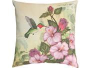 18 Happy Hummingbird Outdoor Patio Throw Pillow