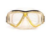 6.25 Malibu Yellow and Clear Pro Mask Swimming Pool Accessory for Adults