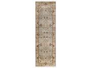 2.5 x 8 Beraber Taupe Beige Fawn and Ecru Wool Area Runner Throw Rug