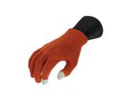 Unisex Rust Orange Knit Winter Magic Touchscreen Gloves One Size