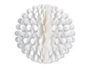 Club Pack of 12 White Tissue Flutter Ball Hanging Decorations 19