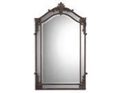 48 Antique Style Dark Gray Distressed Beveled Wall Mirror