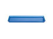 Club Pack of 12 Translucent Blue Rectangular Plastic Party Trays 15.5