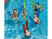 Pack of 6 Blue Red and Yellow Inflatable Clear Swimming Pool Doodle 72