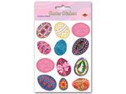 Club Pack of 144 Colorful Easter Egg Stickers Party Favors 7.5