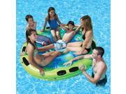 77 Lime Green Aqua Blue and White Tropics Island Swimming Pool Fun Inner Tube Float