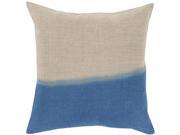 22 Blue and Gray Dip Dyed Decorative Throw Pillow