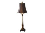 33 Warm Bronze Silver Brown Square Bell Shade Buffet Table Lamp