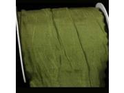 Moss Green Heat Treated Cut Edge Pleated Tulle Craft Ribbon 12 x 2.7 yards